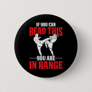 Lustiges Muay Thai Boxen Mma Mixed Martial Arts Ki Button