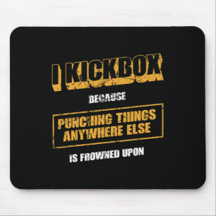 Lustiges Muay-Thai-Kickboxen und Mixed Martial Art Mousepad