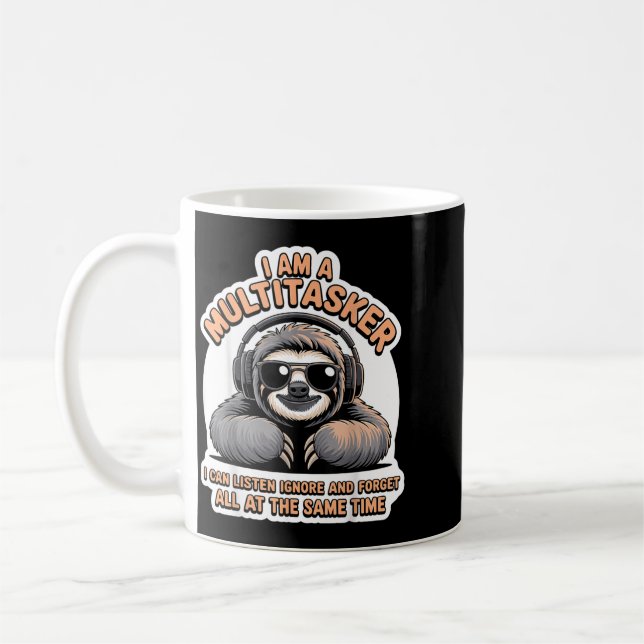 Lustiges Multitasking-Zitat Sarkastischer Humor Gr Kaffeetasse (Links)
