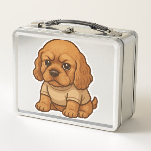 Lustiges mürrisches Hund personalisiertes Geschenk Metall Brotdose