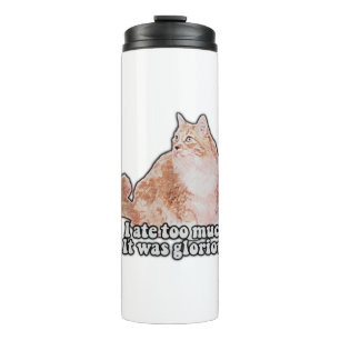 Lustiges mürrisches Katzen-Meme für Katzen- und Kä Thermosbecher