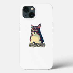 Lustiges mürrisches Katzen-Meme für Katzenbesitzer iPhone Hülle