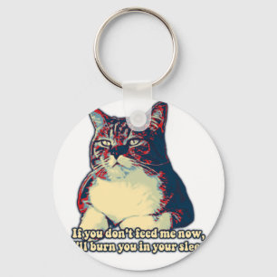 Lustiges mürrisches Katzen-Meme für Katzenbesitzer Schlüsselanhänger