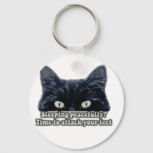 Lustiges mürrisches Katzen-Meme für Katzenbesitzer Schlüsselanhänger