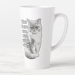 Lustiges mürrisches Katzen-Meme für Katzenliebhabe Milchtasse