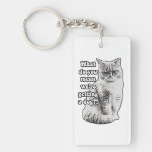 Lustiges mürrisches Katzen-Meme für Katzenliebhabe Schlüsselanhänger