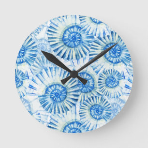 Lustiges Muschel-Muster Runde Wanduhr