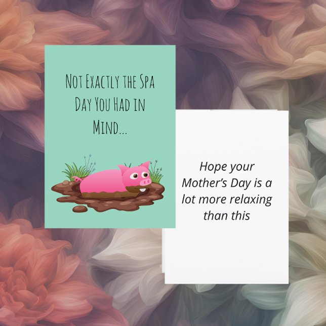 Lustiges Muttertags-Schwein Feiertagskarte (Von Creator hochgeladen)