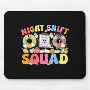 Lustiges Nachtschicht-Team Sommer Stimmung Notaufn Mousepad