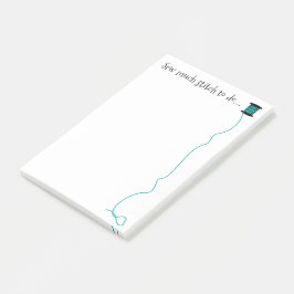 Lustiges nähendes Entwurfs-Aqua Post-it Klebezettel