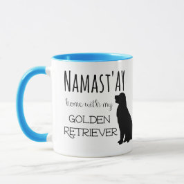 Lustiges Namastay Zuhause mit meinem goldener Tasse
