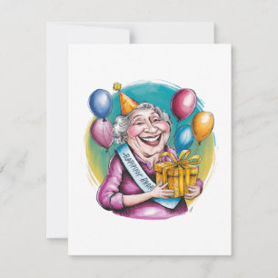 Lustiges Nana-Geburtstagsgeschenk Dankeskarte