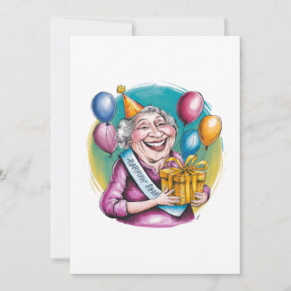 Lustiges Nana-Geburtstagsgeschenk Einladung