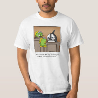 Lustiges "nebeliges unteres" Cartoon-T-Shirt T-Shirt