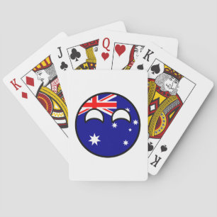 Lustiges neigendes Geeky Australien Countryball Spielkarten
