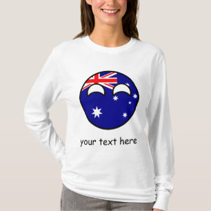 Lustiges neigendes Geeky Australien Countryball T-Shirt