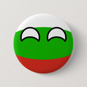 Lustiges neigendes Geeky Bulgarien Countryball Button