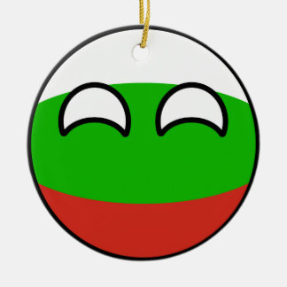 Lustiges neigendes Geeky Bulgarien Countryball Keramik Ornament