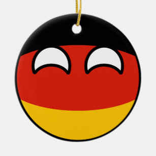Lustiges neigendes Geeky Deutschland Countryball Keramik Ornament