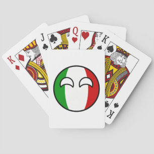 Lustiges neigendes Geeky Italien Countryball Spielkarten