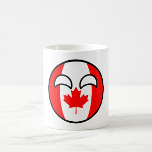 Lustiges neigendes Geeky Kanada Countryball Kaffeetasse