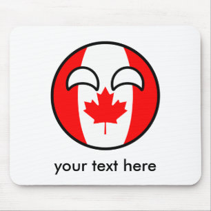 Lustiges neigendes Geeky Kanada Countryball Mousepad