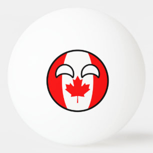Lustiges neigendes Geeky Kanada Countryball Tischtennisball