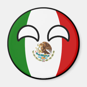 Lustiges neigendes Geeky Mexiko Countryball Magnet