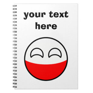 Lustiges neigendes Geeky Polen Countryball Notizblock