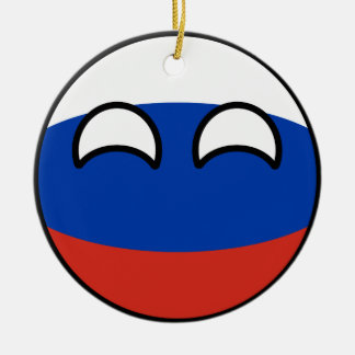 Lustiges neigendes Geeky Russland Countryball Keramikornament