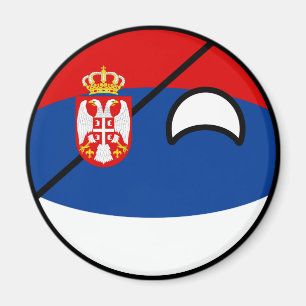 Lustiges neigendes Geeky Serbien Countryball Magnet