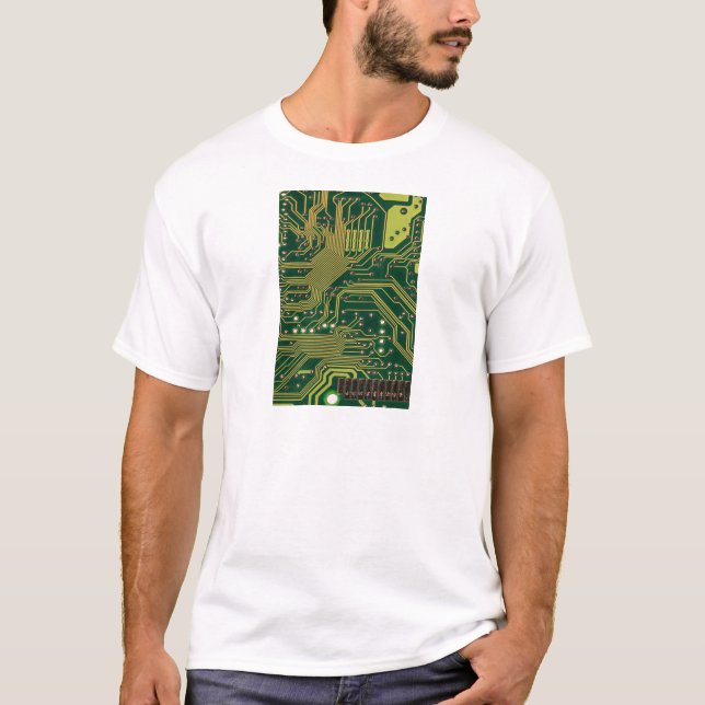 Lustiges Nerdy Computer-Motherboard T-Shirt (Vorderseite)