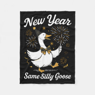 Lustiges neues Jahr, gleiche dumme Gans, Frohes Ne Fleecedecke