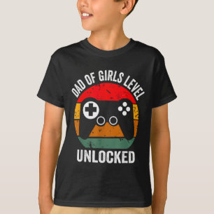 Lustiges Neues Vater-Shirt Vater Von Mädchen Level T-Shirt