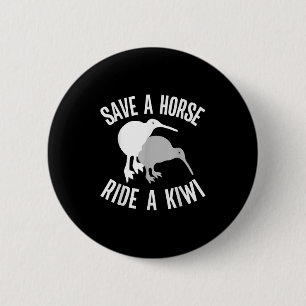 Lustiges Neuseeland Kiwi Meme Zitat Rette Ein Pfer Button