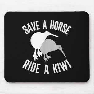 Lustiges Neuseeland Kiwi Meme Zitat Rette Ein Pfer Mousepad