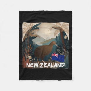 Lustiges Neuseeland Kiwi-Tierkostüm Fleecedecke