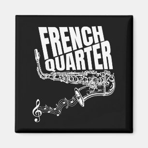 Lustiges New Orleans Mardi Gras Jazz Saxophon  Magnet