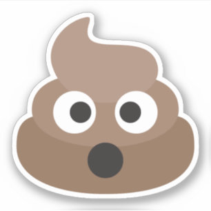 Lustiges niedliches kacken Emoji Aufkleber