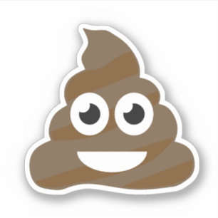 Lustiges niedliches kacken Emoji Aufkleber
