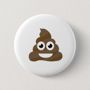Lustiges niedliches kacken Emoji Button
