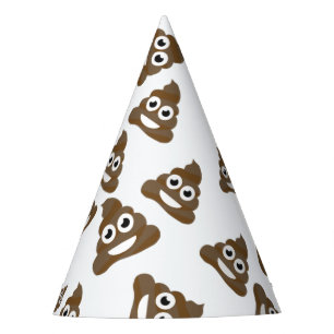 Lustiges niedliches kacken Emoji Muster Partyhütchen