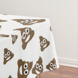 Lustiges niedliches kacken Emoji Muster Tischdecke