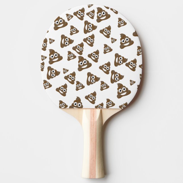 Lustiges niedliches kacken Emoji Muster Tischtennis Schläger (Vorderseite)