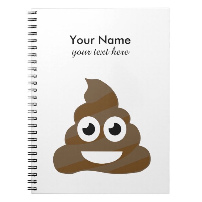 Lustiges niedliches kacken Emoji Notizblock (Vorderseite)