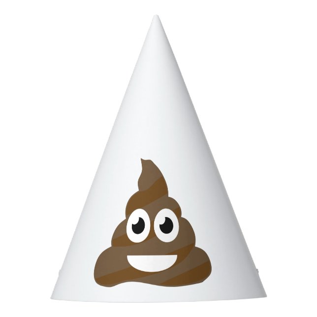 Lustiges niedliches kacken Emoji Partyhütchen (Vorderseite)