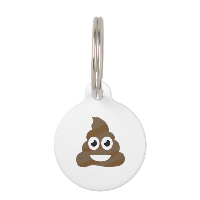 Lustiges niedliches kacken Emoji Tiermarke (Vorderseite)