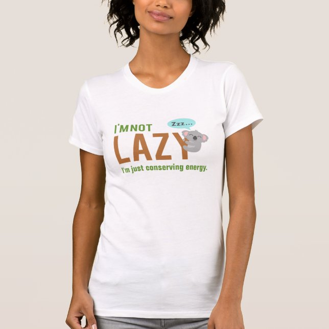 Lustiges niedliches Schlafenkoala-Bärn-nicht T-Shirt (Vorderseite)