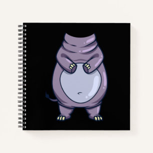 Lustiges Nilpferd-Kostüm kopflos Halloween Säugeti Notizbuch