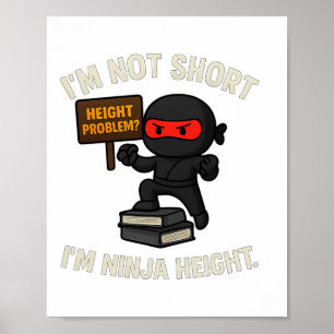 Lustiges Ninja-Höhe-Märtyrer-Kunst-Boxdesign Poster